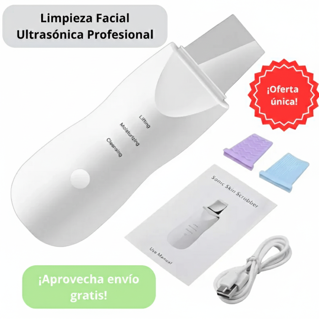 Espátula Facial Ultrasónica Exfoliante